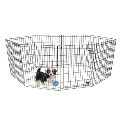 Vibrant Life 36&quot; High 8-Panel Customizable Pet Exercise Playpen with Door for Dogs Upto 70 Lb