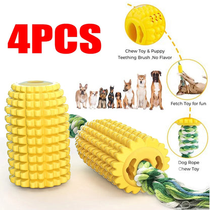 6Pieces Dog Corn-Shaped Toy Puppy Chew Cleaning Teeth Toys Pet Molar Stick Anti-Bite Pet Supplies for Large and Medium-Sized Dogs