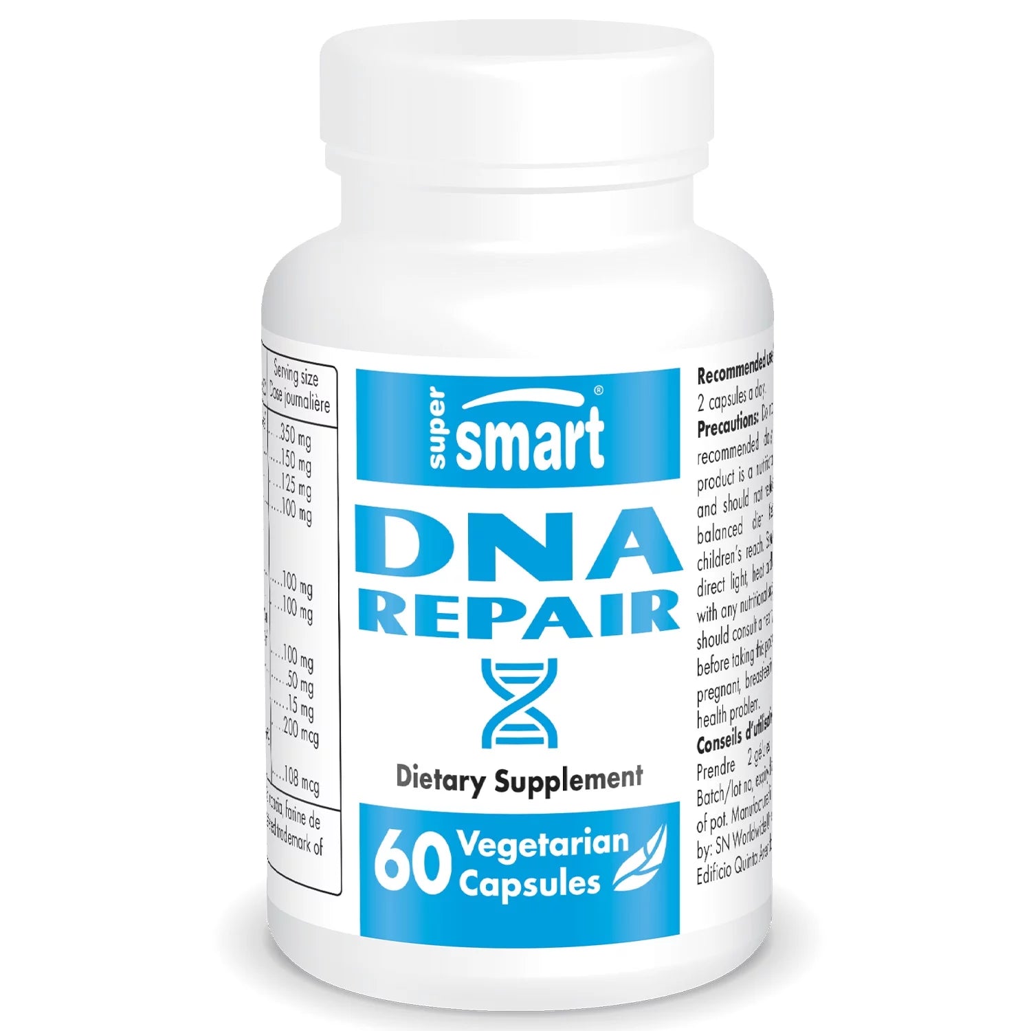 Supersmart - DNA Repair Supplement - Powerful Antioxidant - Cellular Health - Longevity Support | Non-Gmo &amp; Gluten Free - 60 Vegetarian Capsules