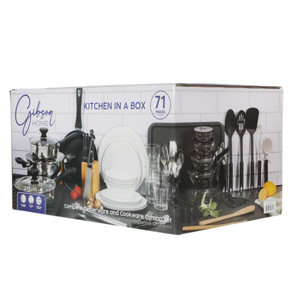 71-Piece Stainless Steel Silver Cookware Combo Set