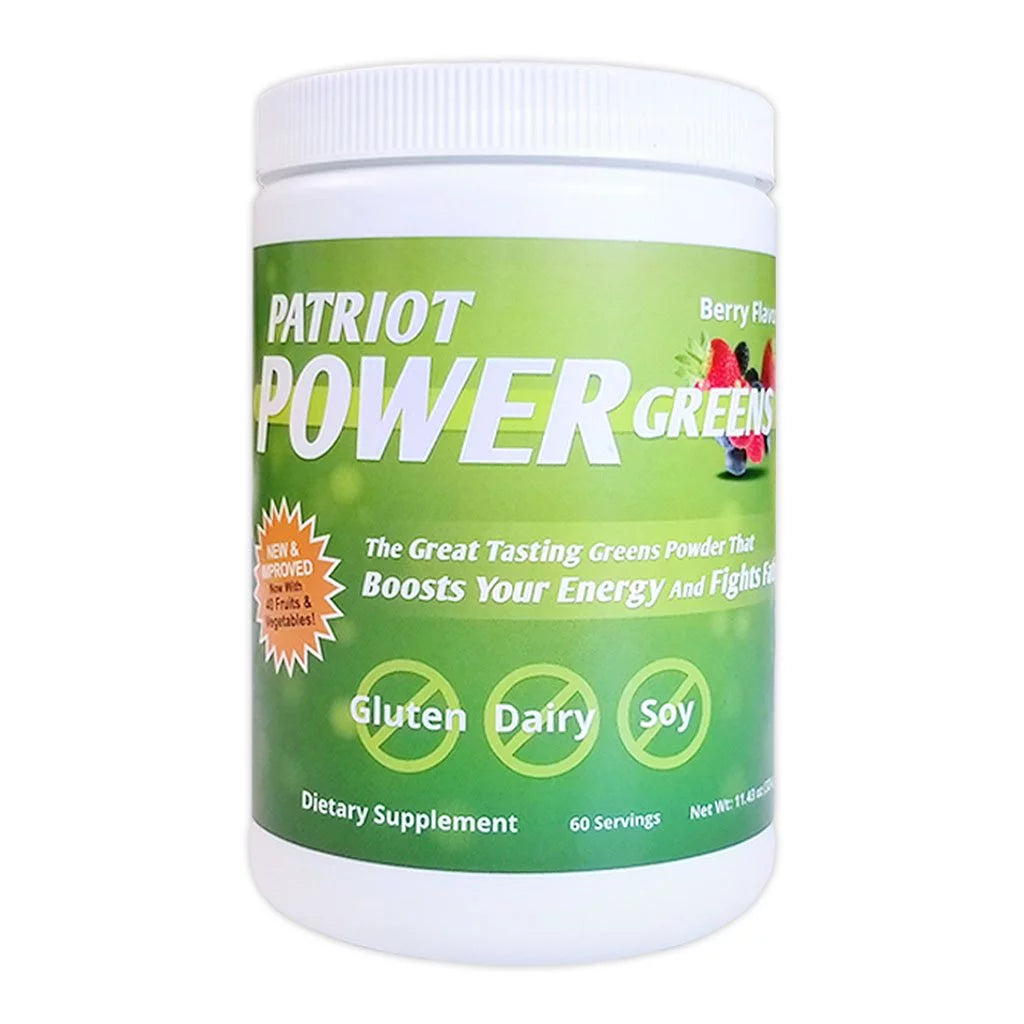 Patriot Power Greens: Green Drink - Organic Superfood Dietary Supplement - 40+ Fruits &amp; Vegetables - 60 Day Supply