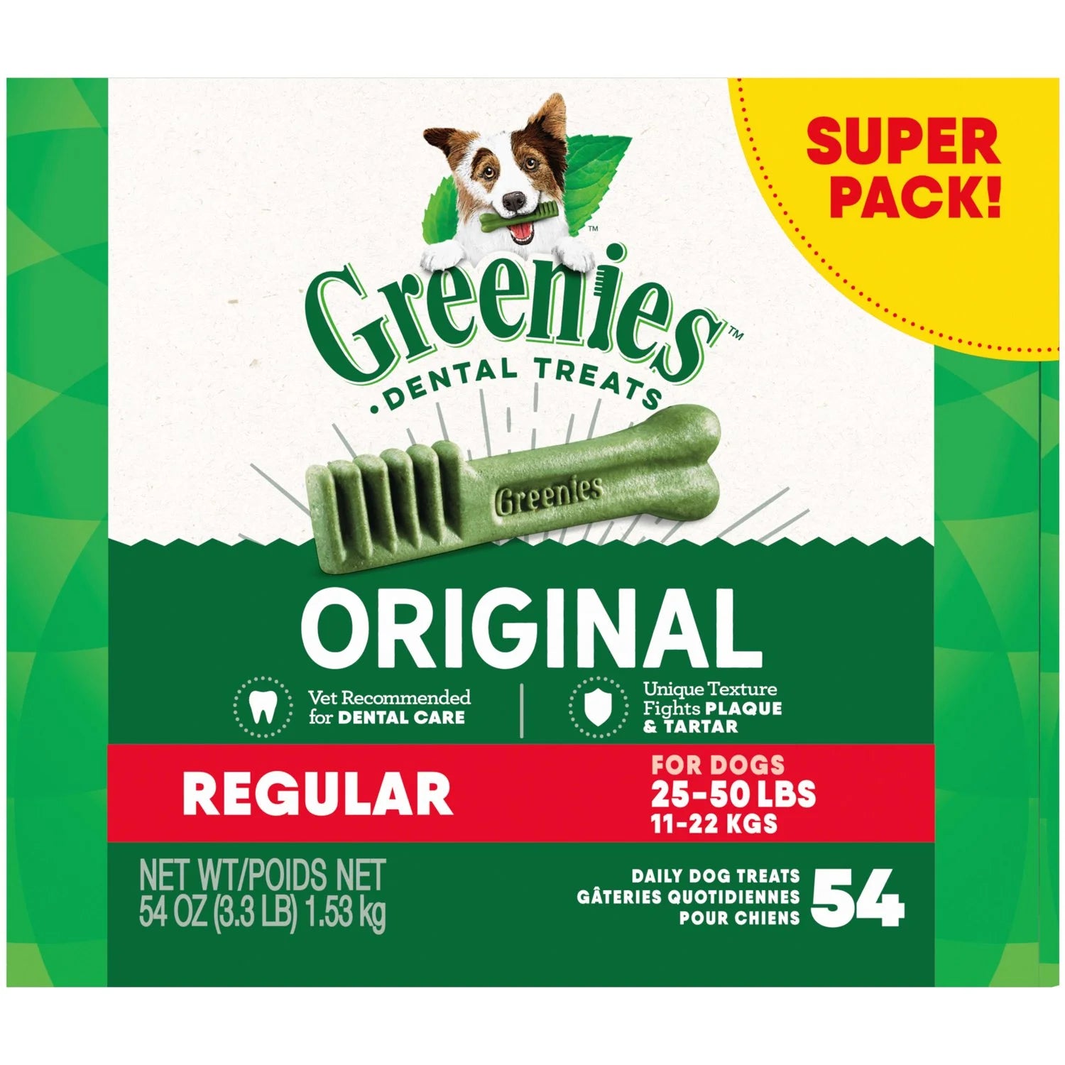 Greenies Original Flavor Dental Treats for Dogs, 54 Oz Box, Shelf-Stable