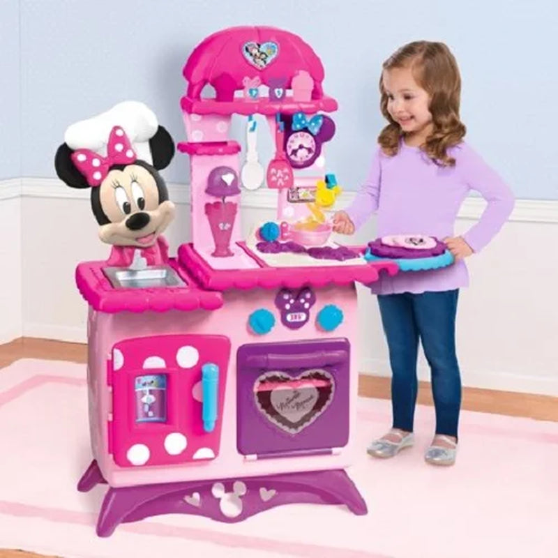 Disney Junior  Flipping Fun Pretend Play Kitchen Set, Play Food, Realistic Sounds, Kids Toys for Ages 3 Up