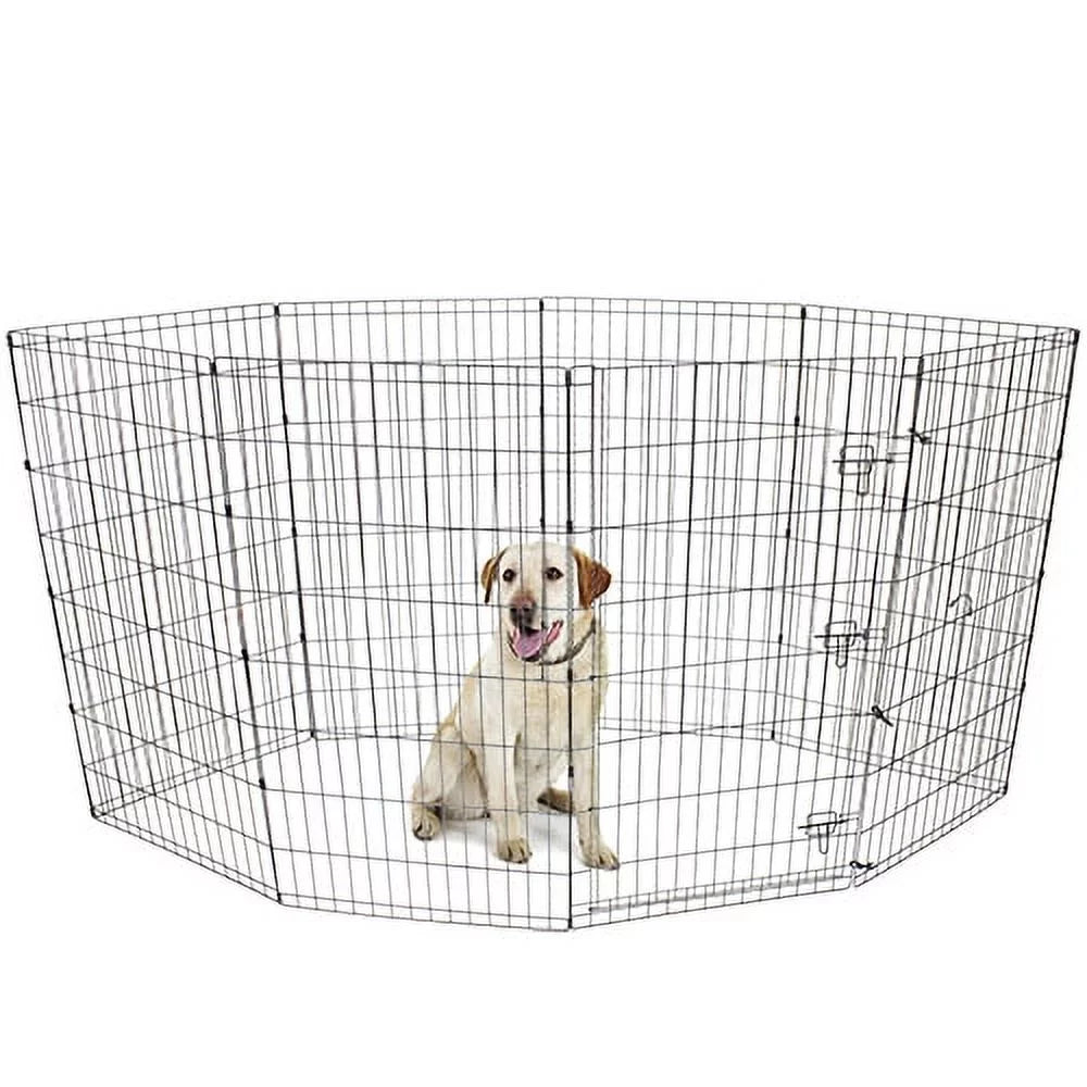 Vibrant Life 36&quot; High 8-Panel Customizable Pet Exercise Playpen with Door for Dogs Upto 70 Lb