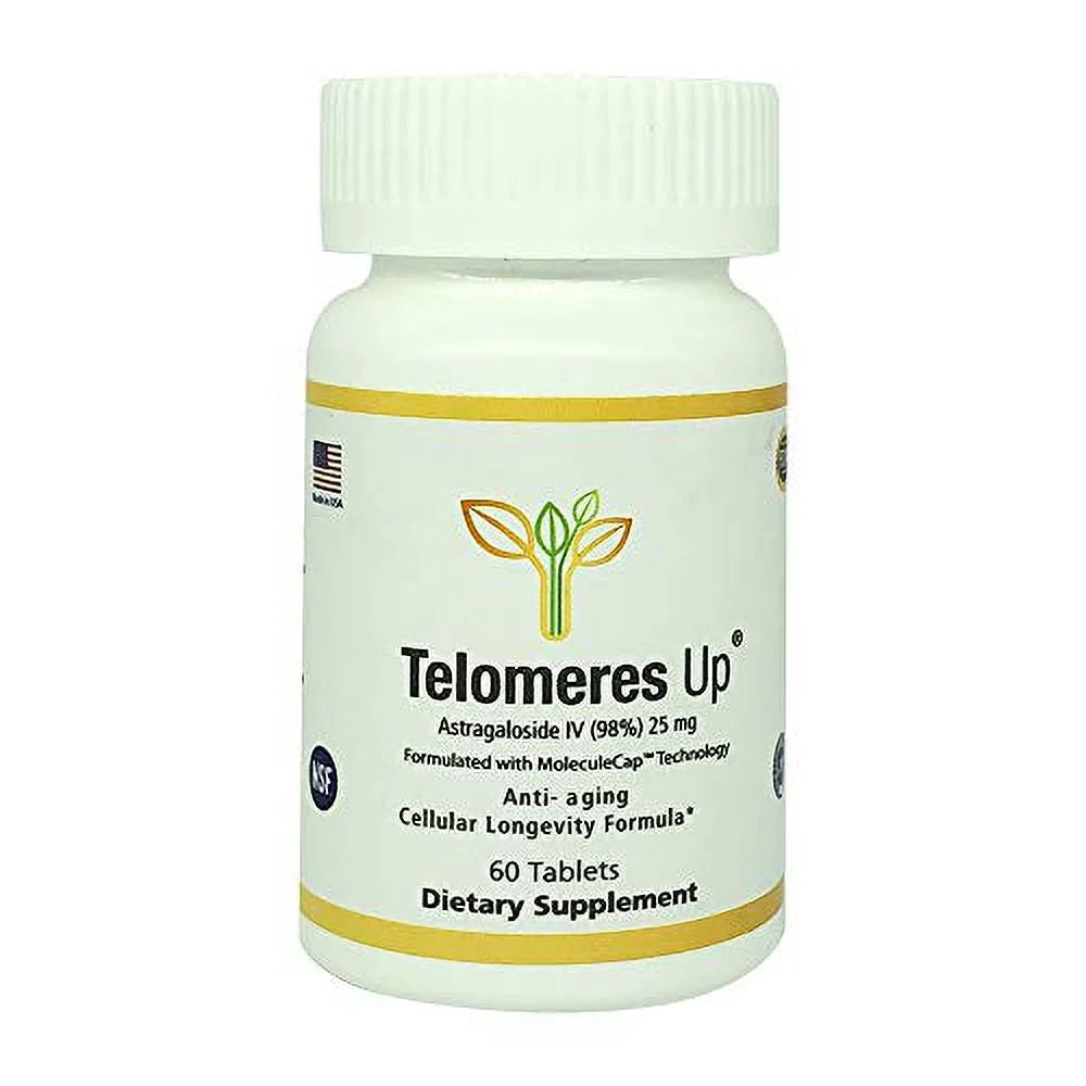 Telomeres up W 98% Astragaloside Iv-Tripled Absorption, US Made (GMP) Anti-Aging + Immune Benefits, Tablet