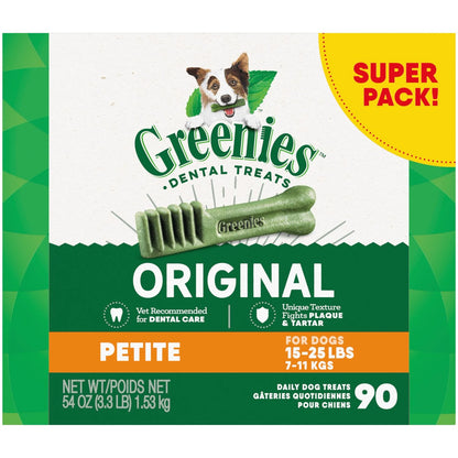 Greenies Petite Original Flavor Dental Treats for Dogs, 54 Oz Box