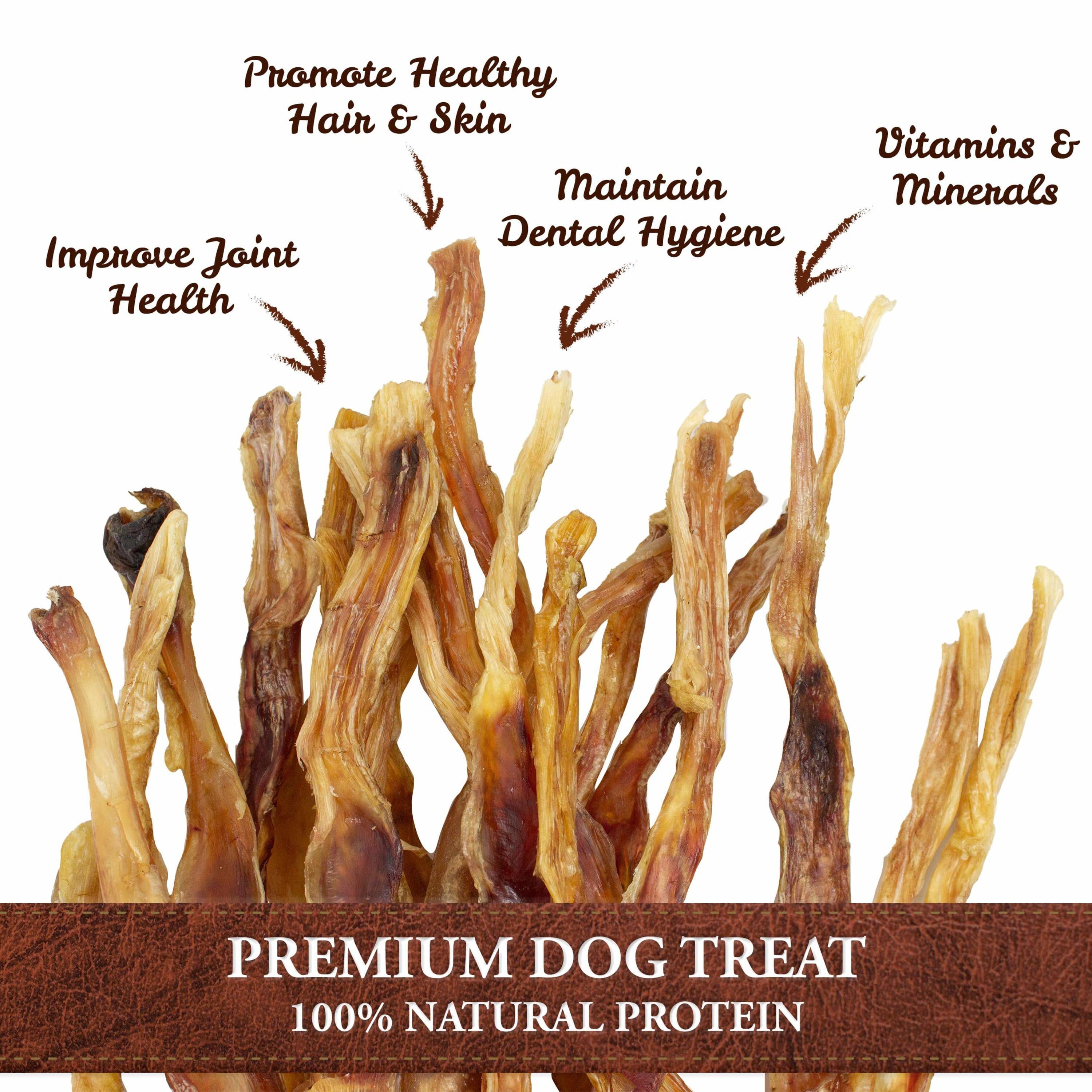 Downtown Pet Supply Dog Treats Beef Tendons Dog Chews 9-12&quot; Long, 25 Pack