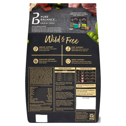 Pure Balance Wild &amp; Free Beef &amp; Wild Boar Recipe Dry Dog Food, Grain-Free, 24 Lbs