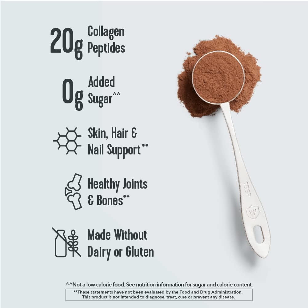 Chocolate Collagen Powder Supplement (Type I, III) for Skin Hair Nail Joint