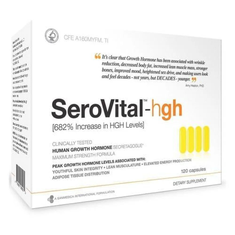 Basic Research Serovital-Hgh Anti-Aging Supplement Capsules, 120 Ct