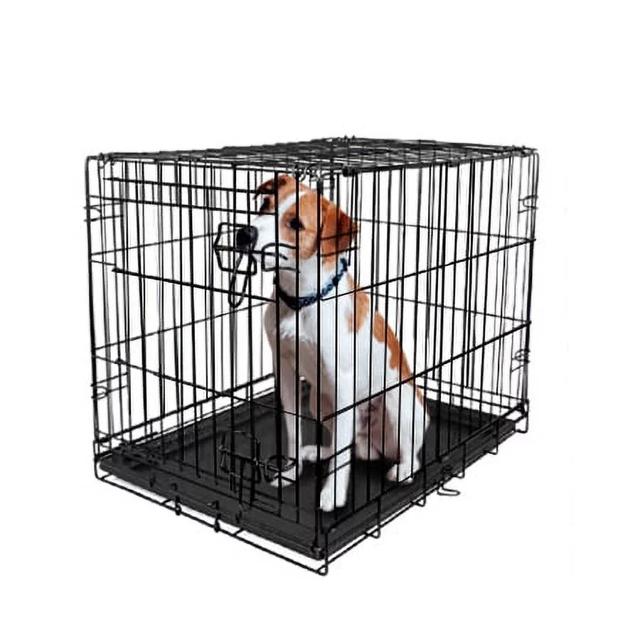 Vibrant Life Double Door Metal Wire 42&quot; Dog Crate, Leak-Proof Pan and Divider for Dogs Upto 90 Lb