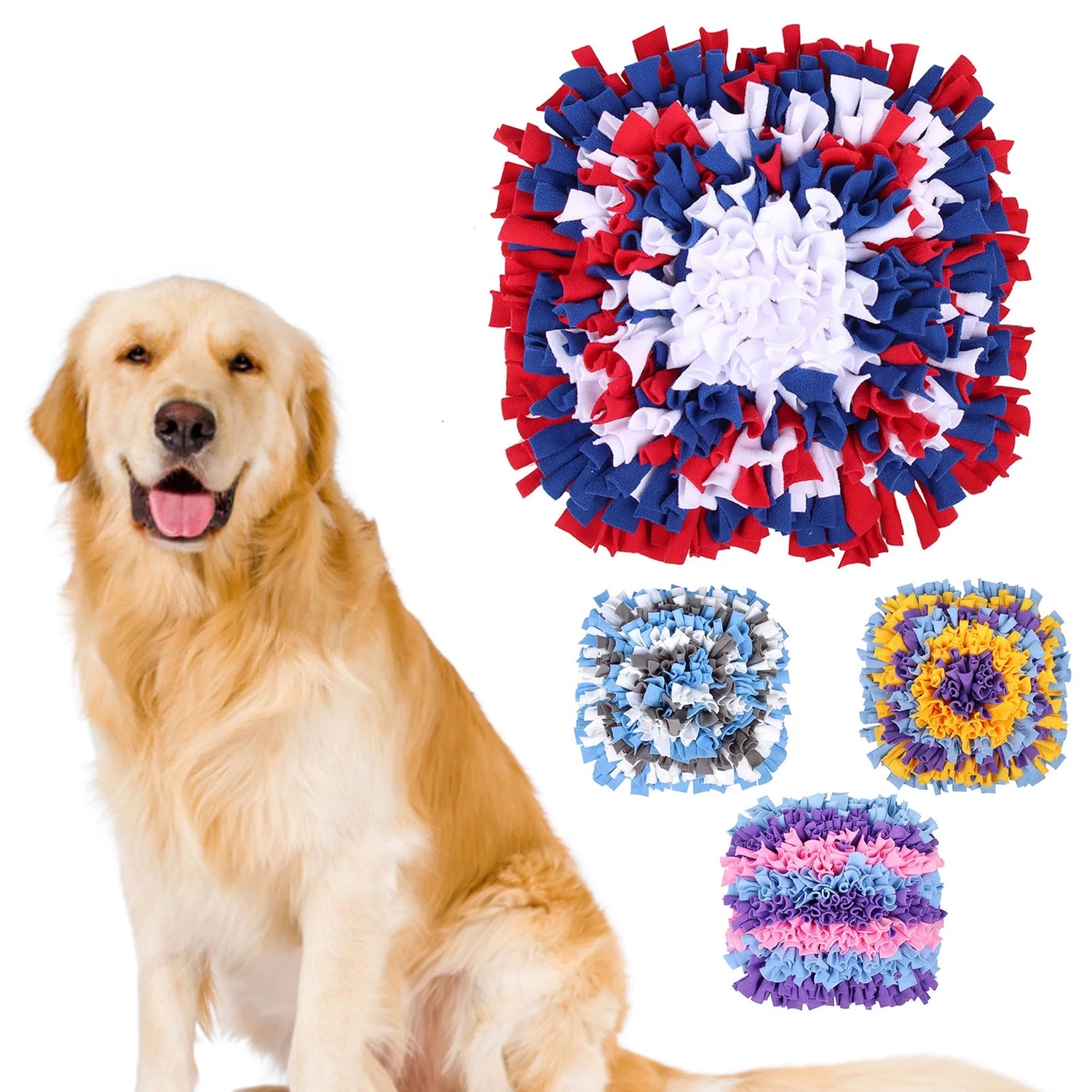 Reheyre Dog Snuffle Mat DIY Encourage Foraging Skills Educational Toy Stress Release Dog Sniff Mat Pet Supplies