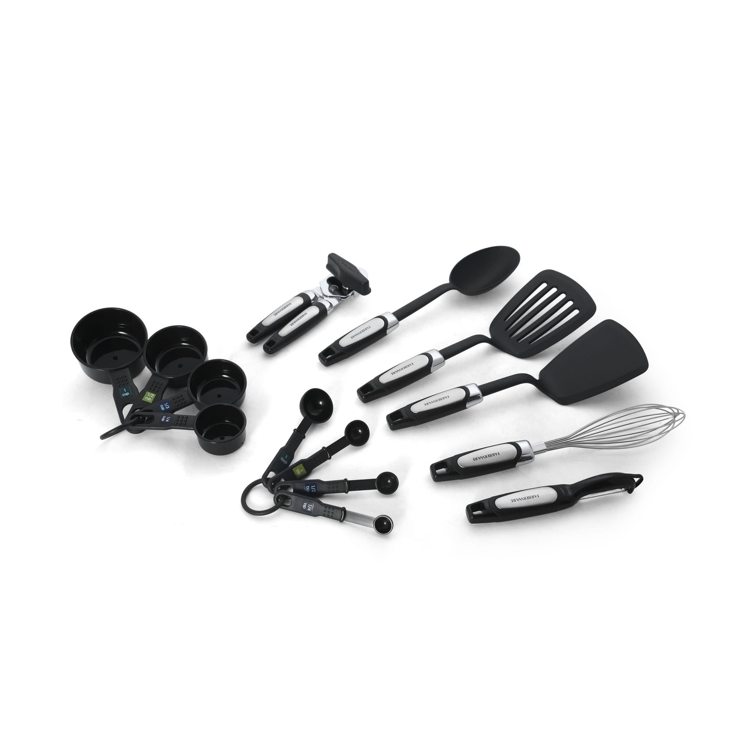 Professional 14-Piece Kitchen Tool and Gadget Set in Black