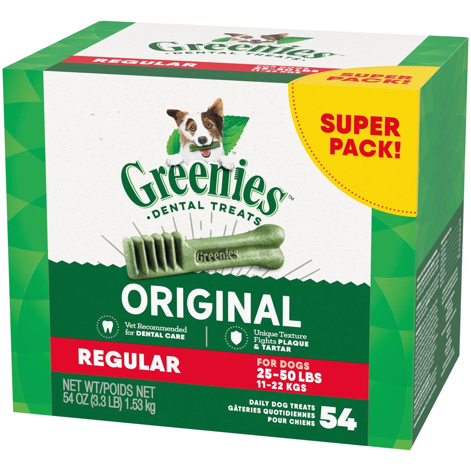 Greenies Original Flavor Dental Treats for Dogs, 54 Oz Box, Shelf-Stable