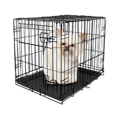 Vibrant Life Double Door Metal Wire 42&quot; Dog Crate, Leak-Proof Pan and Divider for Dogs Upto 90 Lb