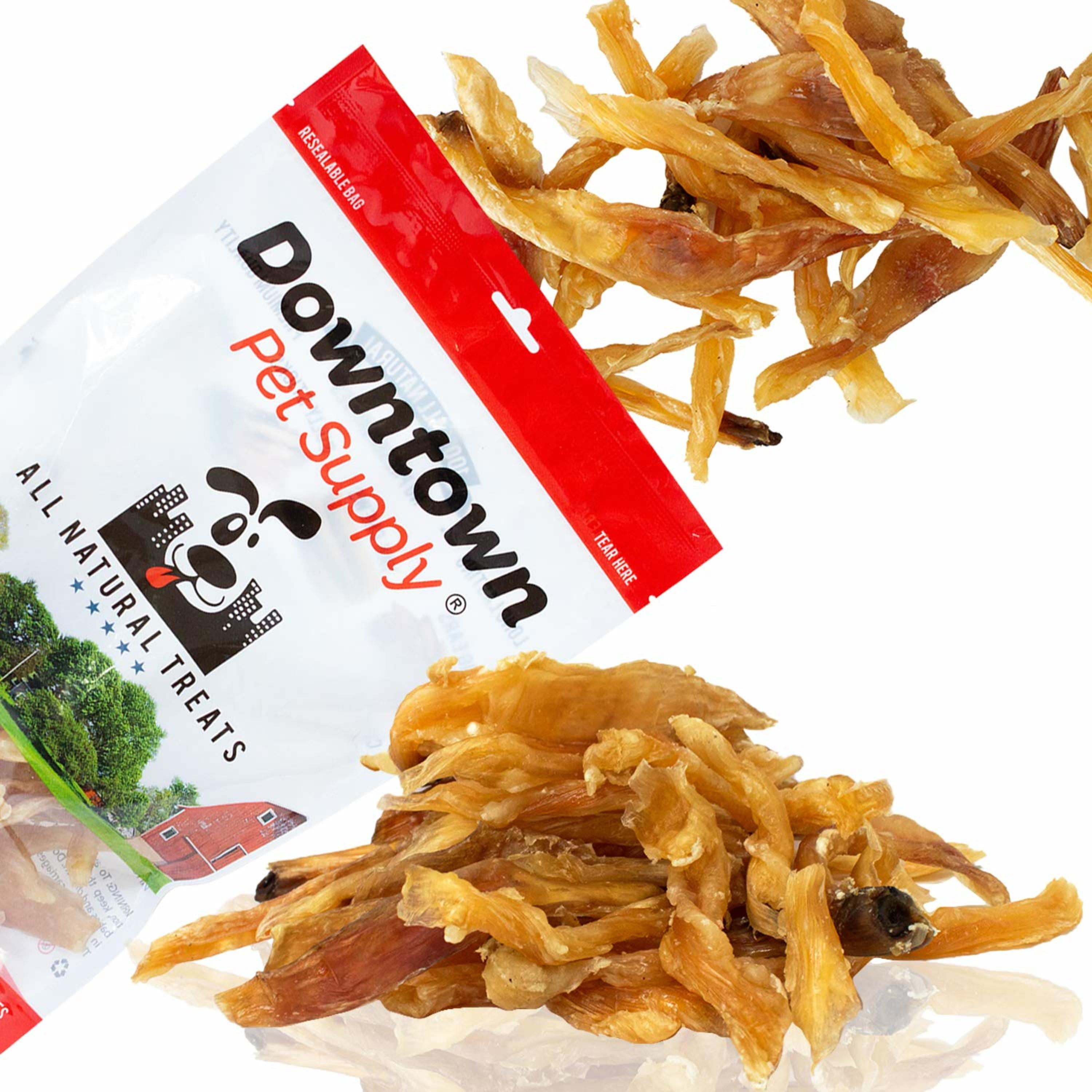 Downtown Pet Supply Dog Treats Beef Tendons Dog Chews 9-12&quot; Long, 25 Pack