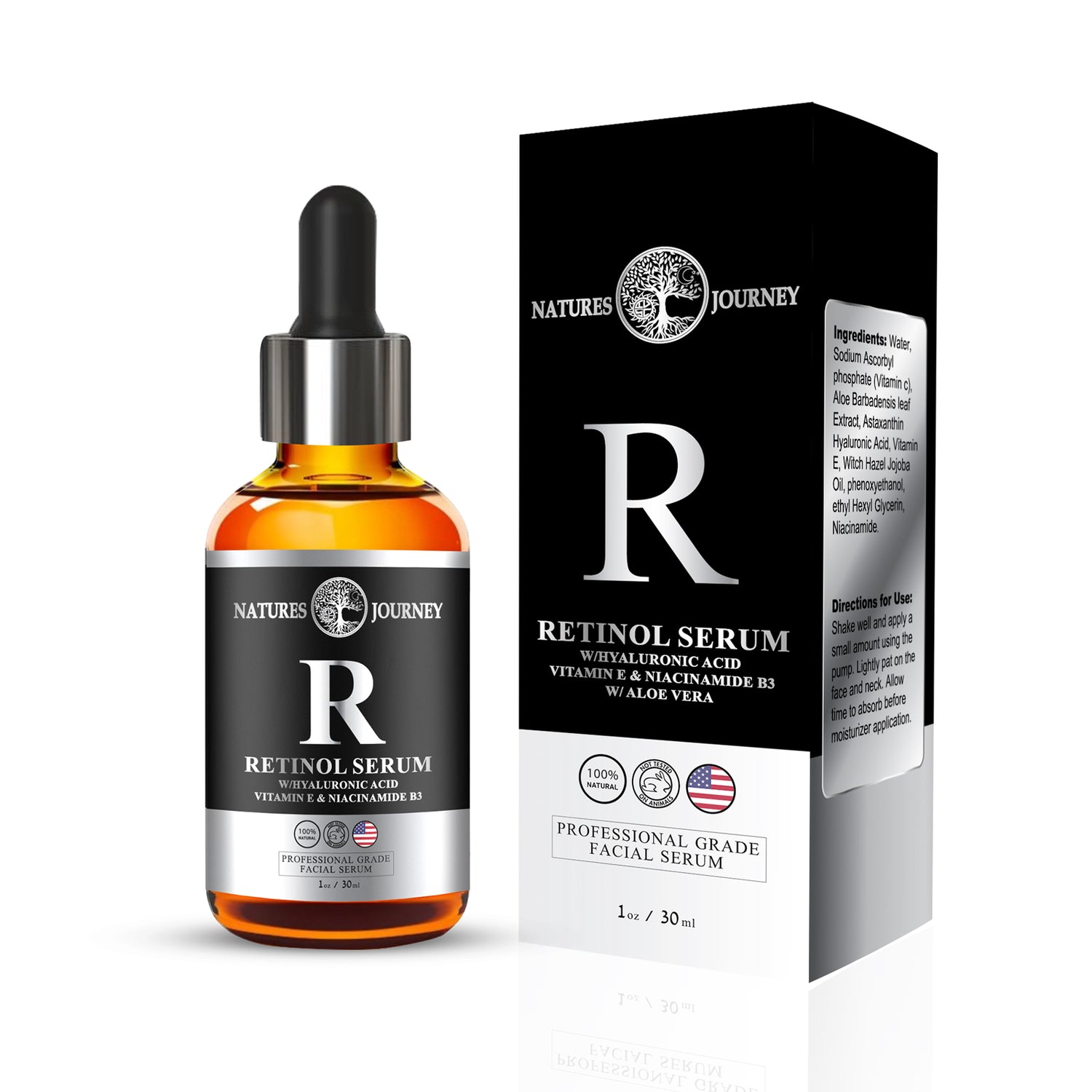 Retinol Facial Serum Hyaluronic Acid &amp; Niacinamide 1 oz