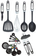 Professional 14-Piece Kitchen Tool and Gadget Set in Black