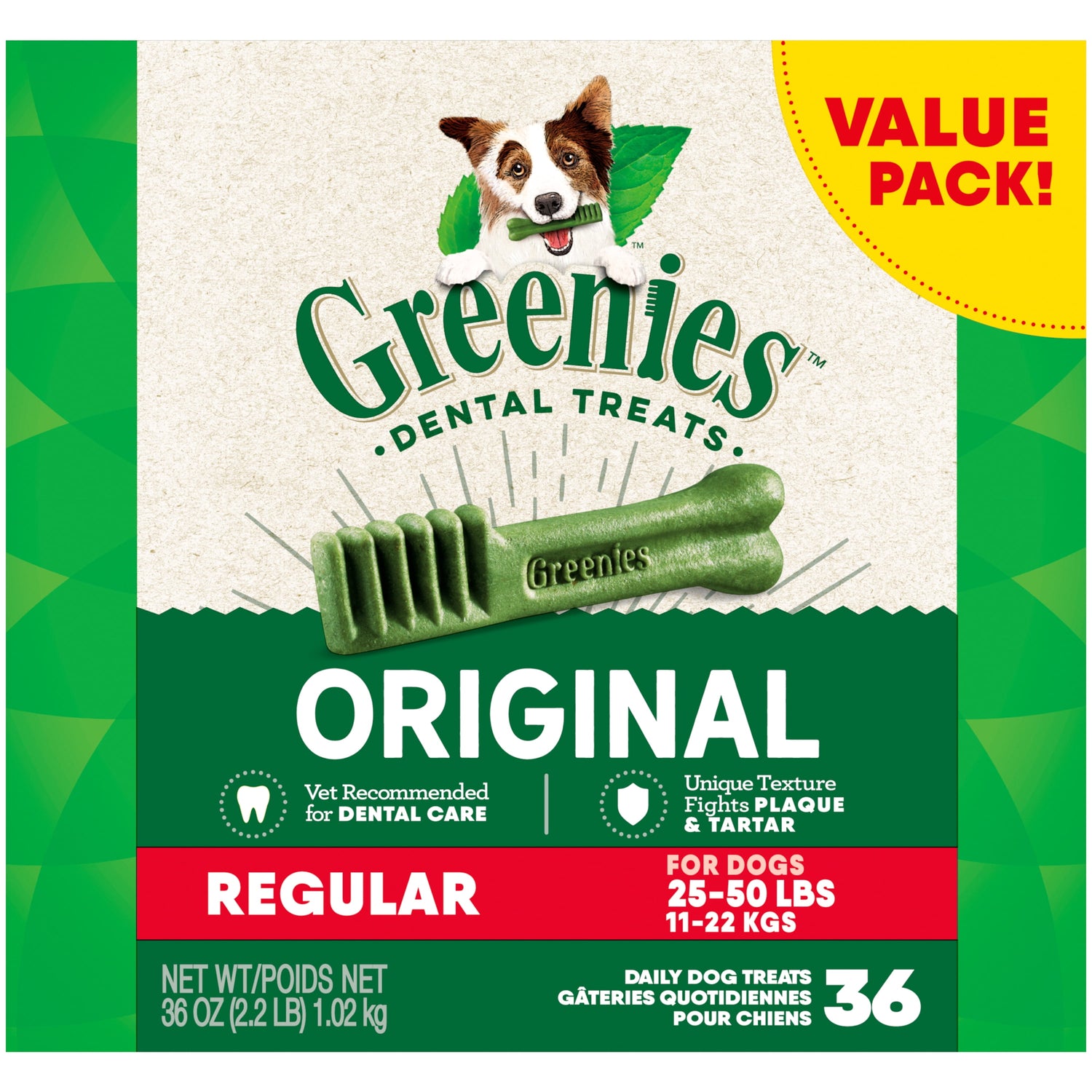 Greenies Original Flavor Dental Treats for Dogs, 54 Oz Box, Shelf-Stable