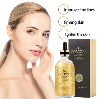 100ml 24k Gold Hyaluronic Acid Nicotinamide Face Serum Anti Aging Facial Lifting Collagen Essence Skin Care Whitening Serum