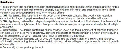 100% Hydrolyzed Ctp Collagen Tripeptide Powder, Food/cosmetic Grade, Reduce Wrinkle, Skin Whitening And Smooth, Free Shipping