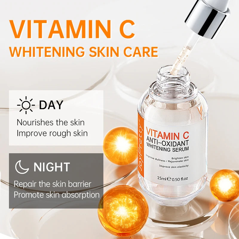 Vitamin C Serum Hyaluronic Acid For Face Collagen Glowing Serum Fade Melanin Whitening Moisturizing Facial Skin Care JoyPretty