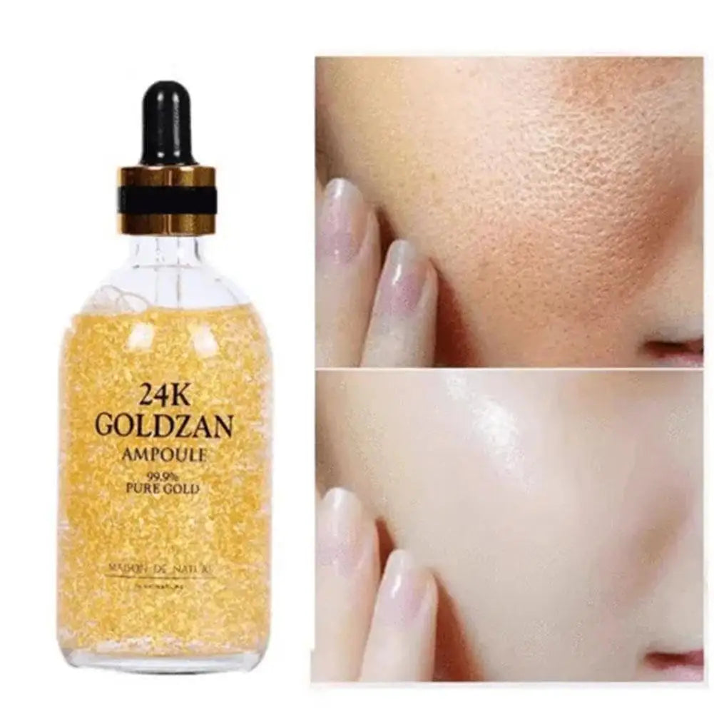 100ml 24k Gold Hyaluronic Acid Nicotinamide Face Serum Anti Aging Facial Lifting Collagen Essence Skin Care Whitening Serum