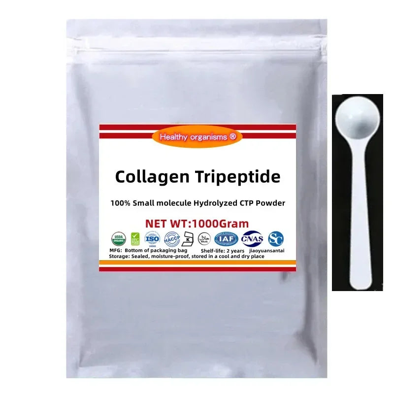 100% Hydrolyzed CTP Collagen Tripeptide Powder, Food/Cosmetic Grade, Reduce Wrinkle, Skin Whitening and Smooth, Free Shipping