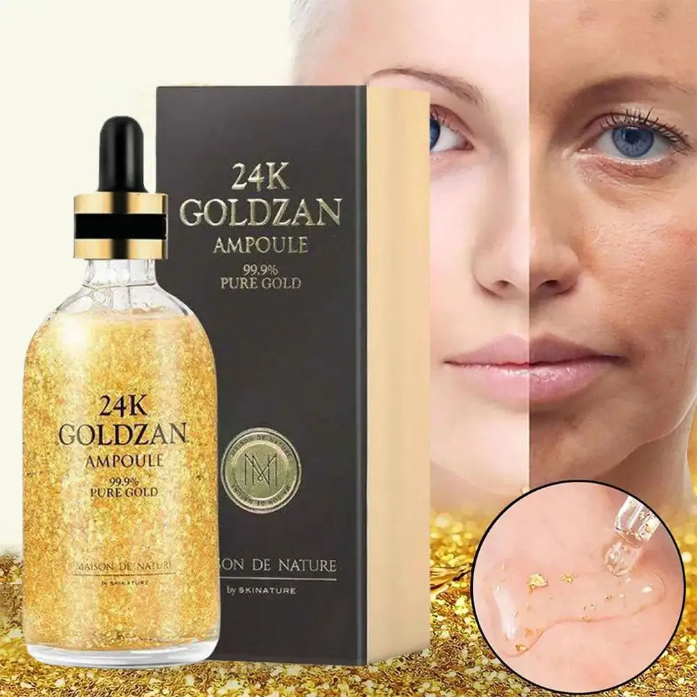 100ml 24k Gold Hyaluronic Acid Nicotinamide Face Serum Anti Aging Facial Lifting Collagen Essence Skin Care Whitening Serum