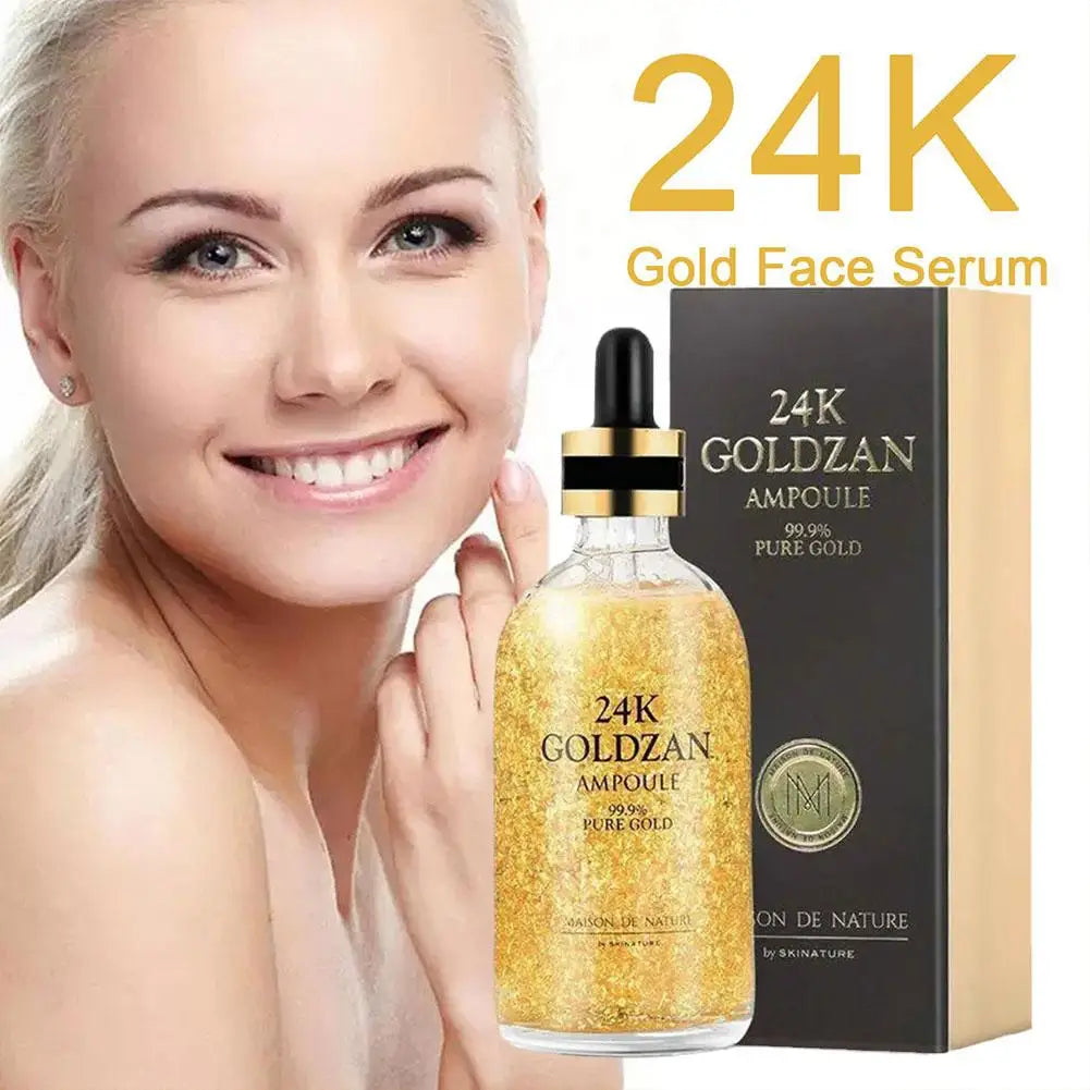 100ml 24k Gold Hyaluronic Acid Nicotinamide Face Serum Anti Aging Facial Lifting Collagen Essence Skin Care Whitening Serum