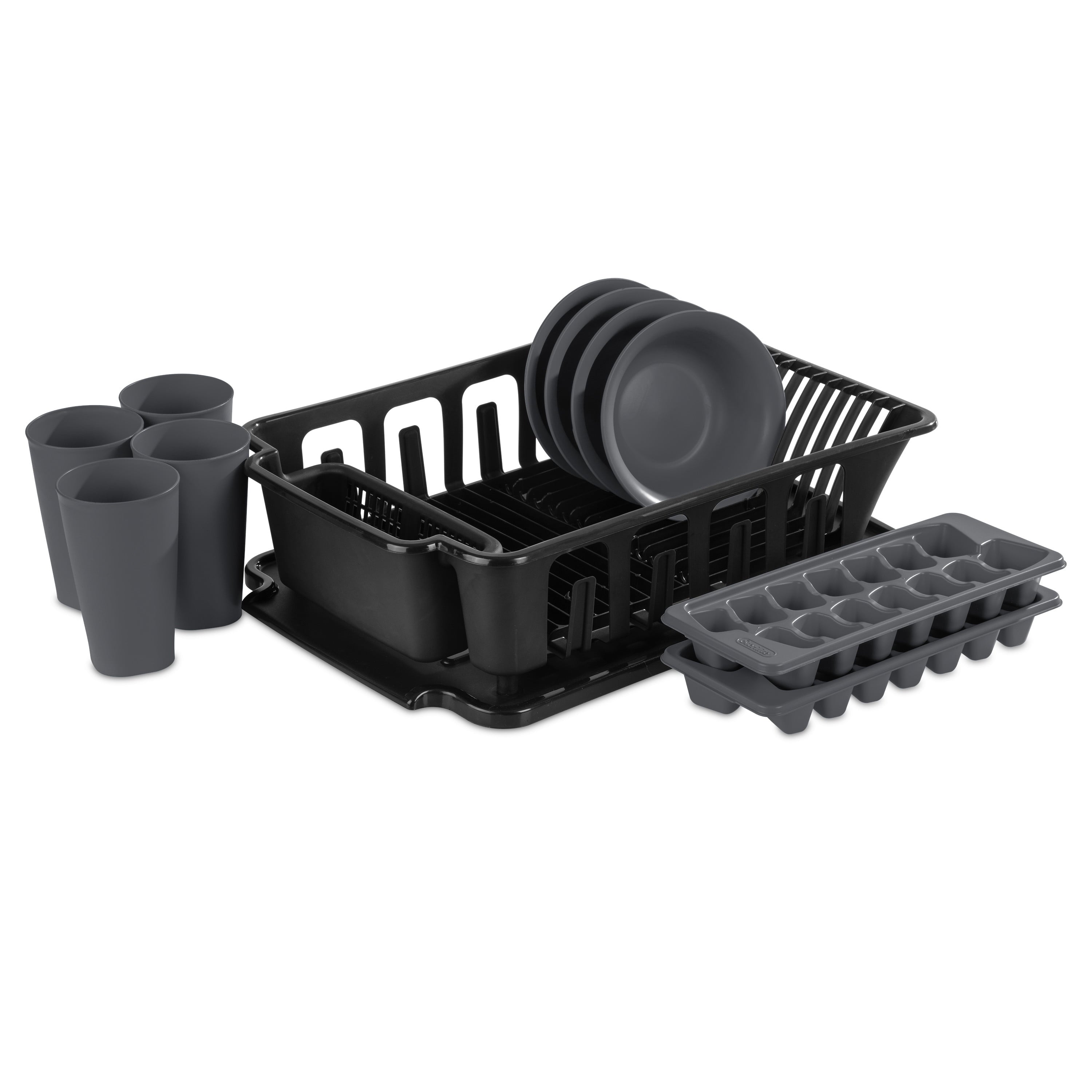 12 Piece Kitchen Set Plastic, Black