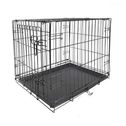 Vibrant Life Double Door Metal Wire 42&quot; Dog Crate, Leak-Proof Pan and Divider for Dogs Upto 90 Lb