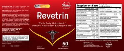 5 Pack Revetrin Total Body Renewal Anti-Aging Antioxidant Supplement-60 Capsules X5