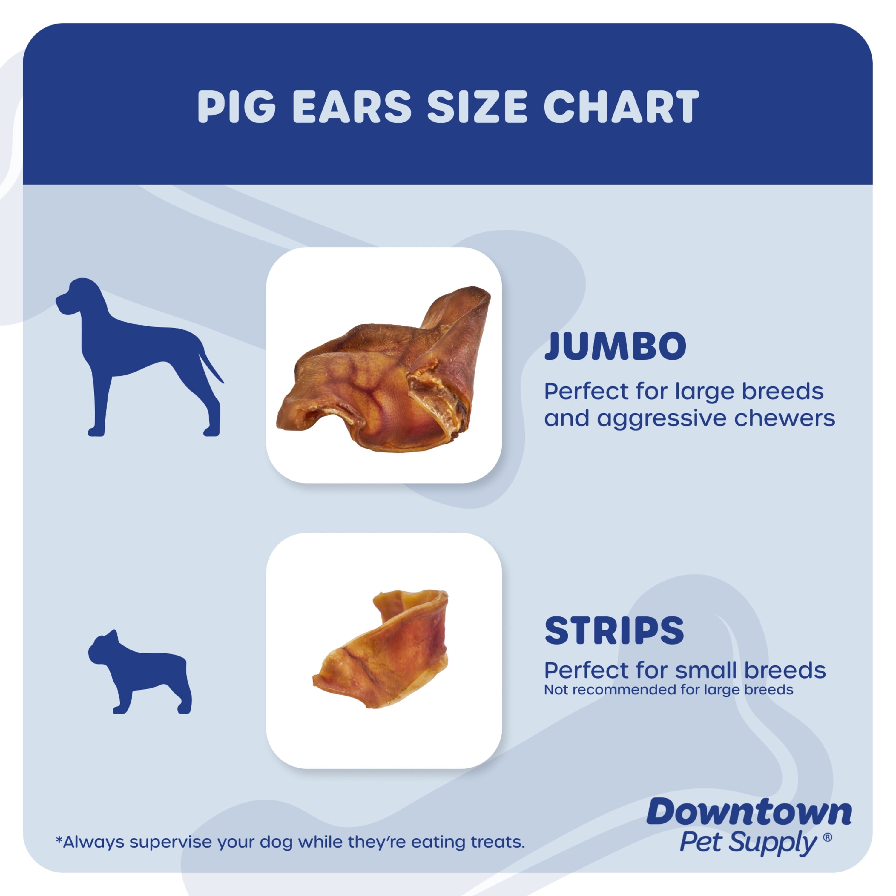 Downtown Pet Supply Pig Ears for Dogs Jumbo Pigs Ears Dog Chews 35 Pack