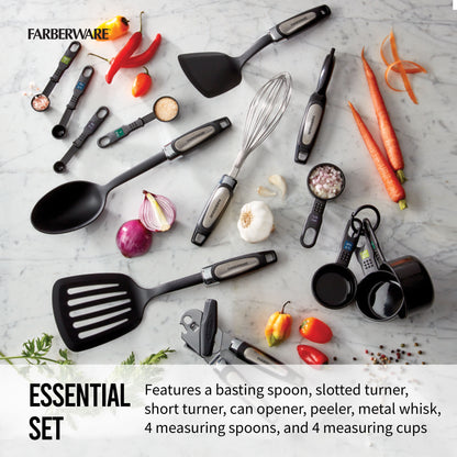 Professional 14-Piece Kitchen Tool and Gadget Set in Black