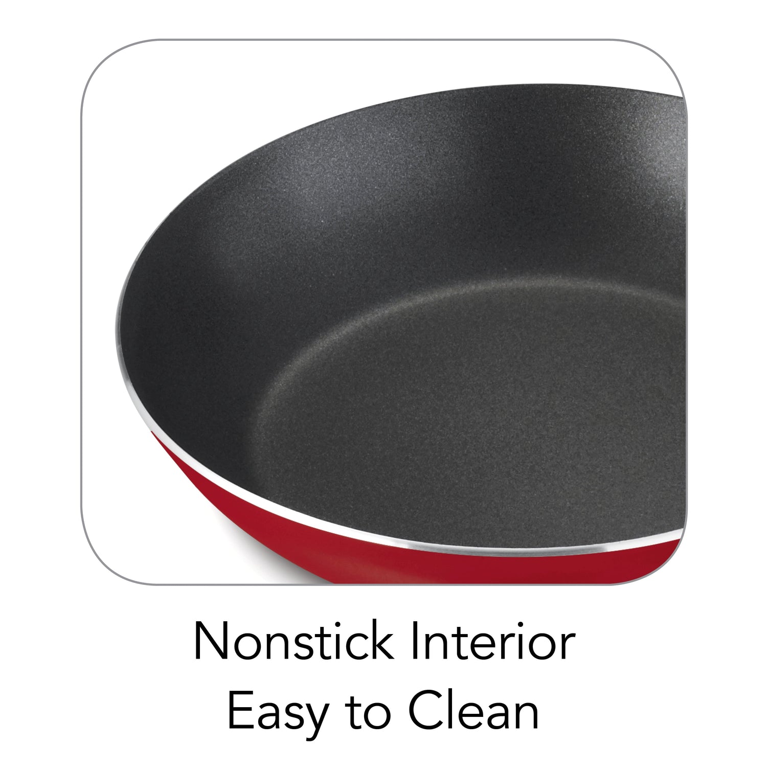 9-Piece Non-Stick Cookware Set, Red