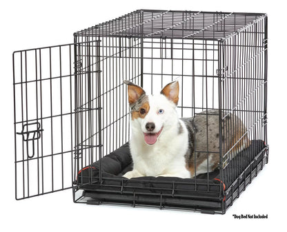 Vibrant Life Double Door Metal Wire 42&quot; Dog Crate, Leak-Proof Pan and Divider for Dogs Upto 90 Lb