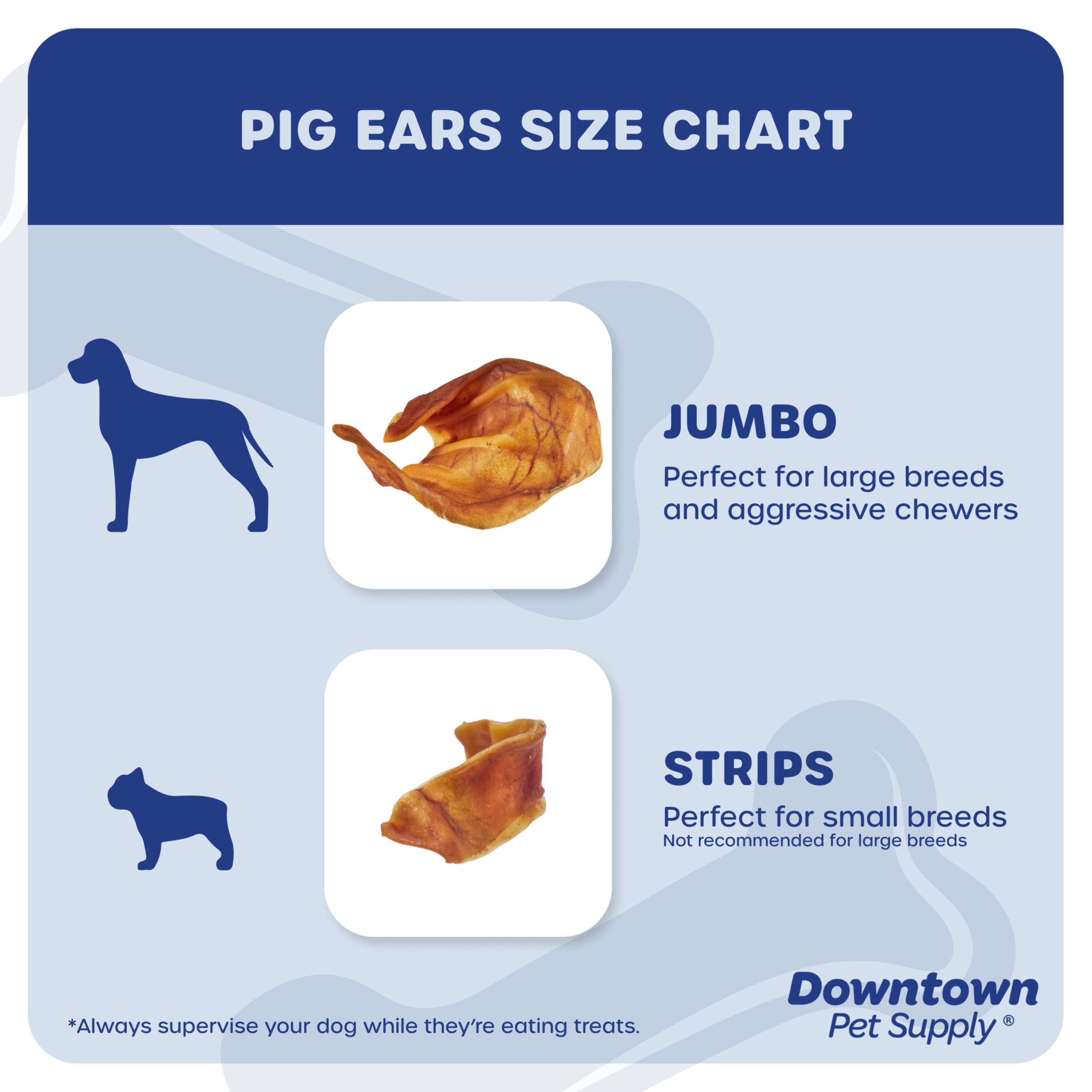 Downtown Pet Supply Pig Ears for Dogs, Long Lasting Pig Ear Strips 5Lb