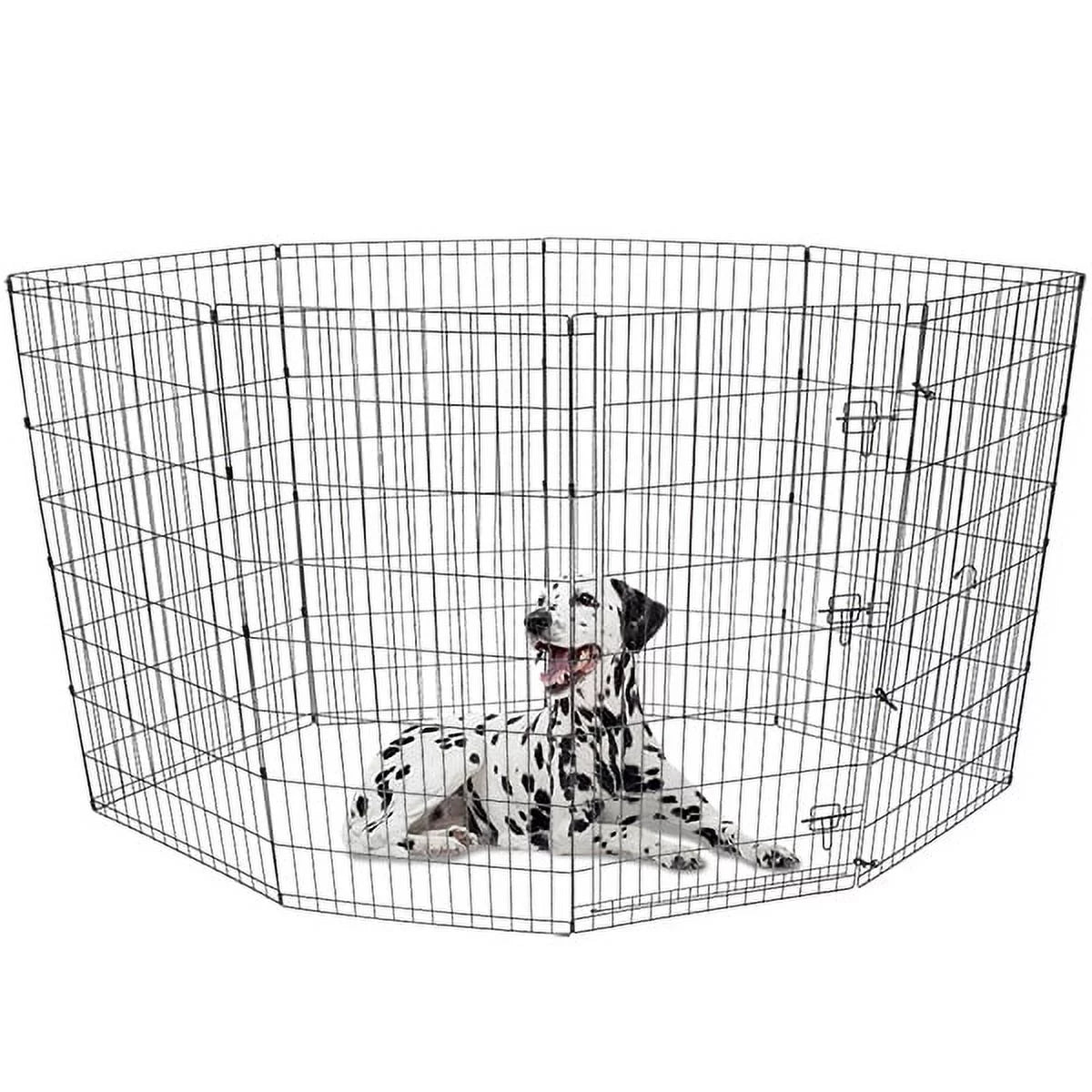 Vibrant Life 36&quot; High 8-Panel Customizable Pet Exercise Playpen with Door for Dogs Upto 70 Lb