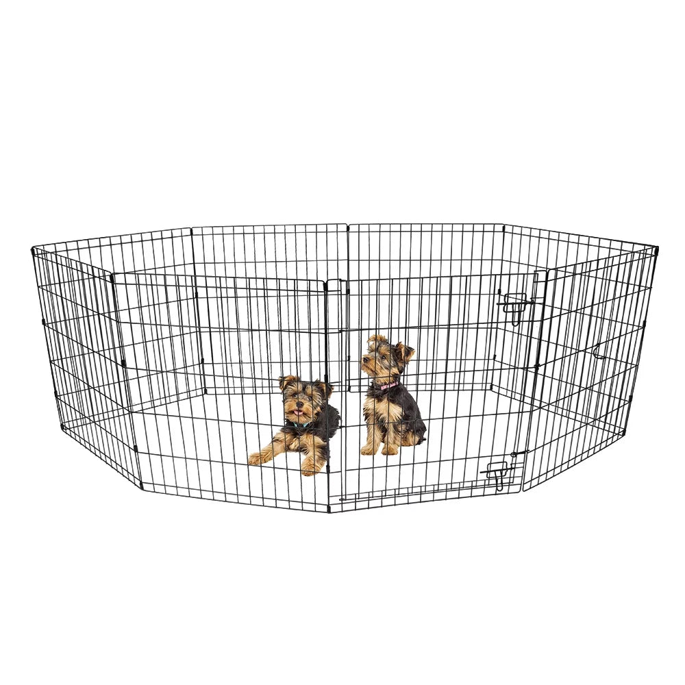 Vibrant Life 36&quot; High 8-Panel Customizable Pet Exercise Playpen with Door for Dogs Upto 70 Lb