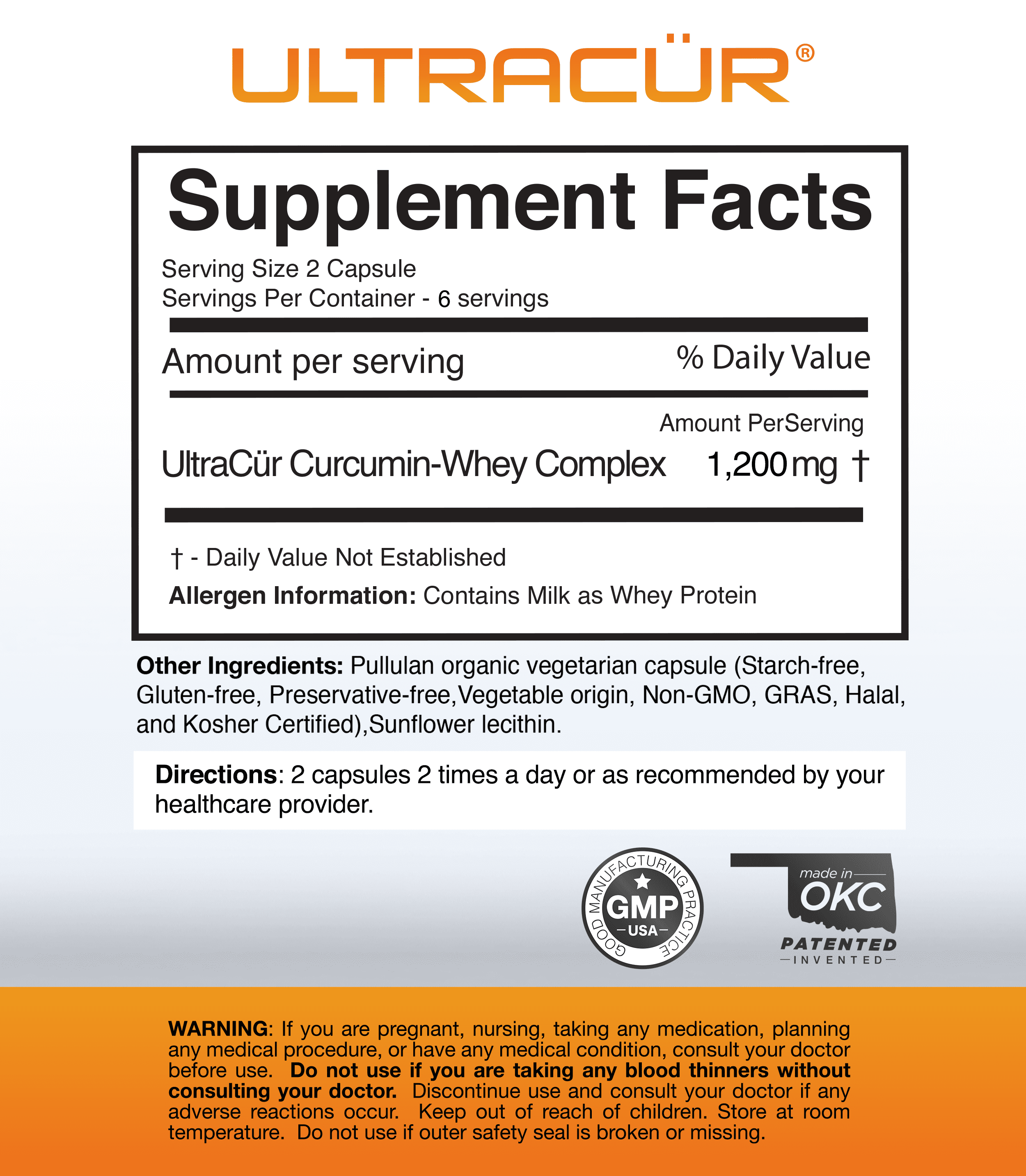 Ultracur - Turmeric Curcumin - Fast Acting Highly Bioavailable Curcumin - &quot;The Curcumin You CAN Feel&quot;™ -120 Vegetarian Capsules. Balance Your Inflammation System Naturally.