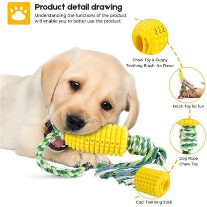 6Pieces Pet Chewing Corn Shaped Dog Chew Toy, Pet Supplies for Oral Disease Prevention and Cleaning for Small to Large Dogs